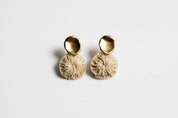 Amaki Stud Earrings-Gold/Green