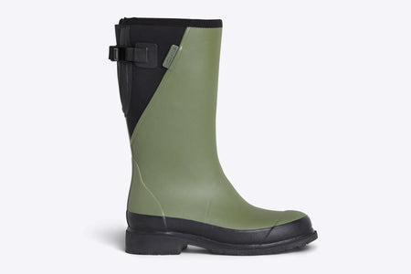 Merry People Darcy Calf Length Boots in Moss