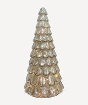 Antique Silver Snow Light Up Tree-Medium