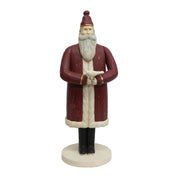 French Country Classic Red Santa with Bird