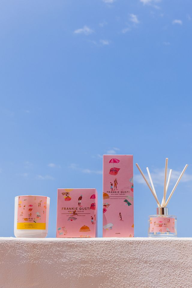 Frankie Gusti Holiday Series Passionfruit Spritz Candle & Diffuser