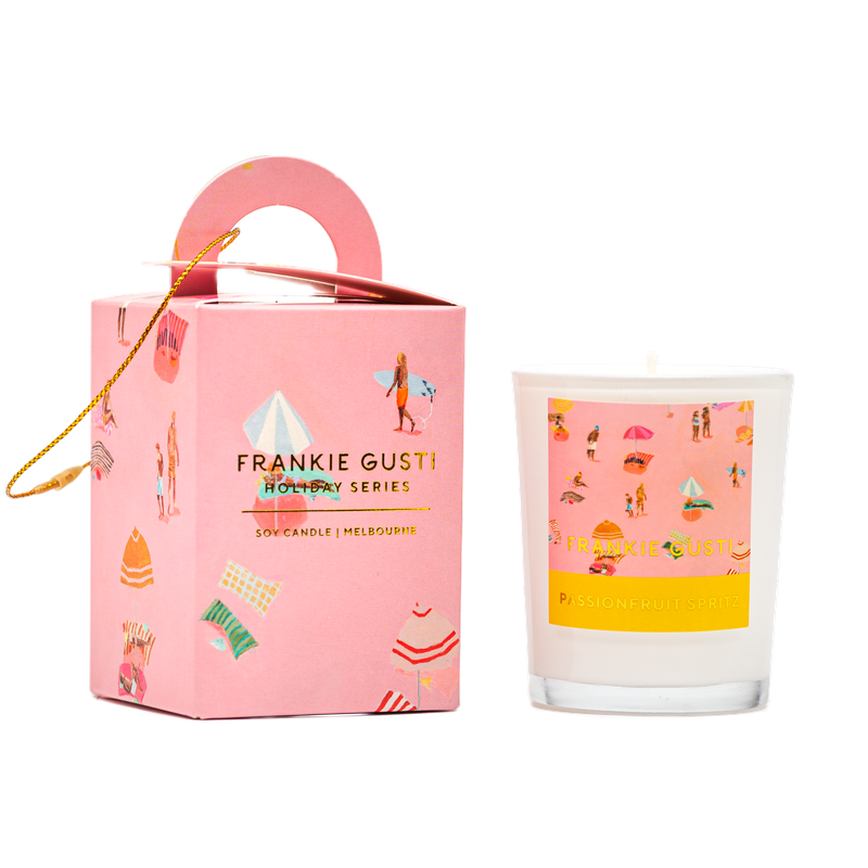 Frankie Gusti Holiday Series Candle Ornament Passionfruit Spritz