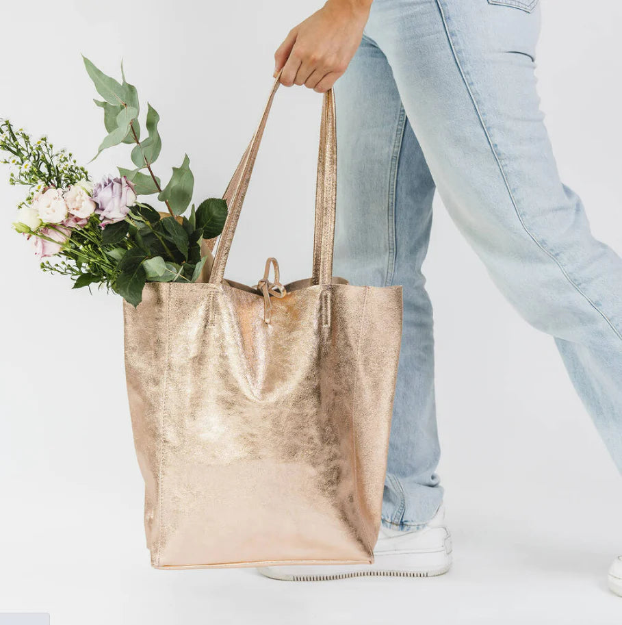 Tote Large Metallic Bronze - Maison Fanli