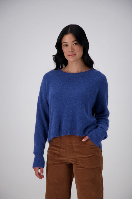 Olga de Polga Portland Angora Sweater in Cobalt Blue