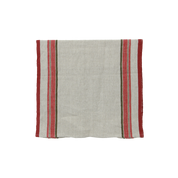 French Country Red Selvedge Stripe Linen Table Runner