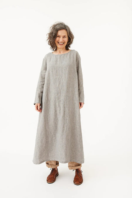Metta Melbourne Elodie Linen Dress in Bengal Stripe