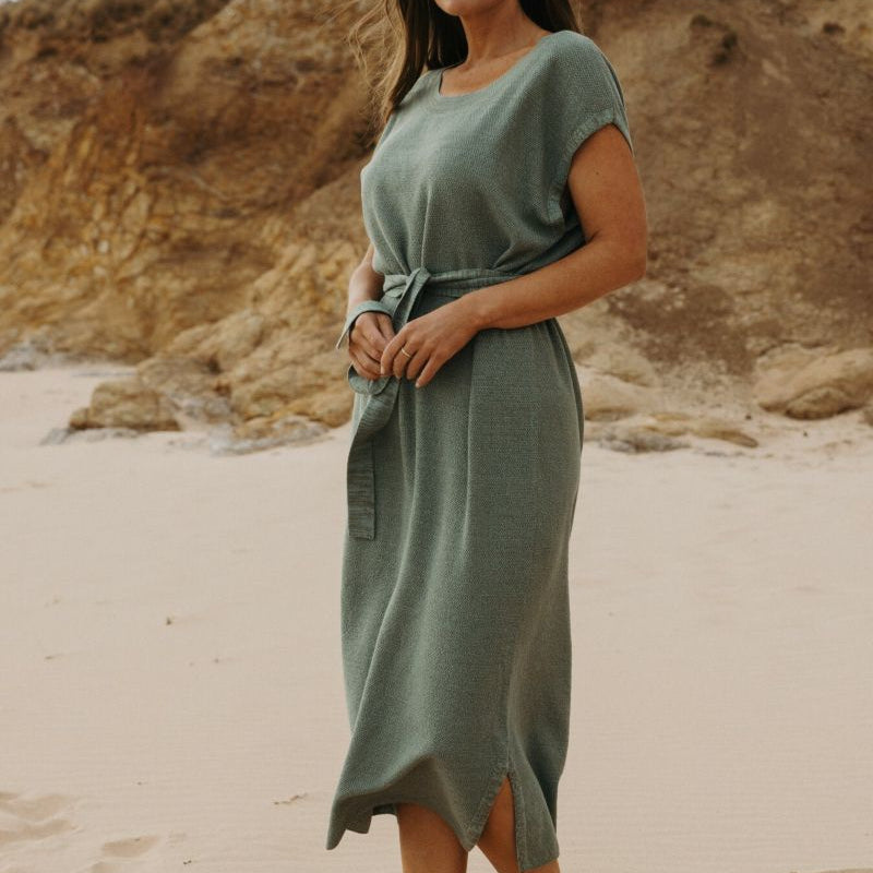 Talamaya Retreat Cotton Twist Everyday Dress in Rainforest