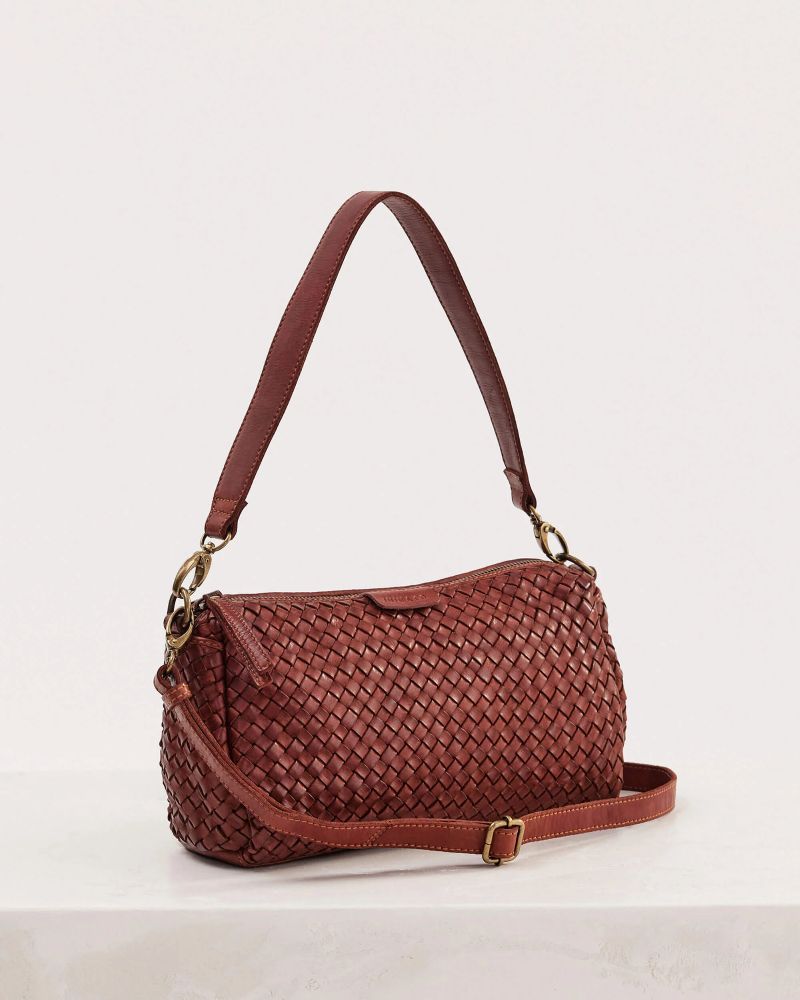 JuJu & Co Basque Midi Bag in Amber Leather
