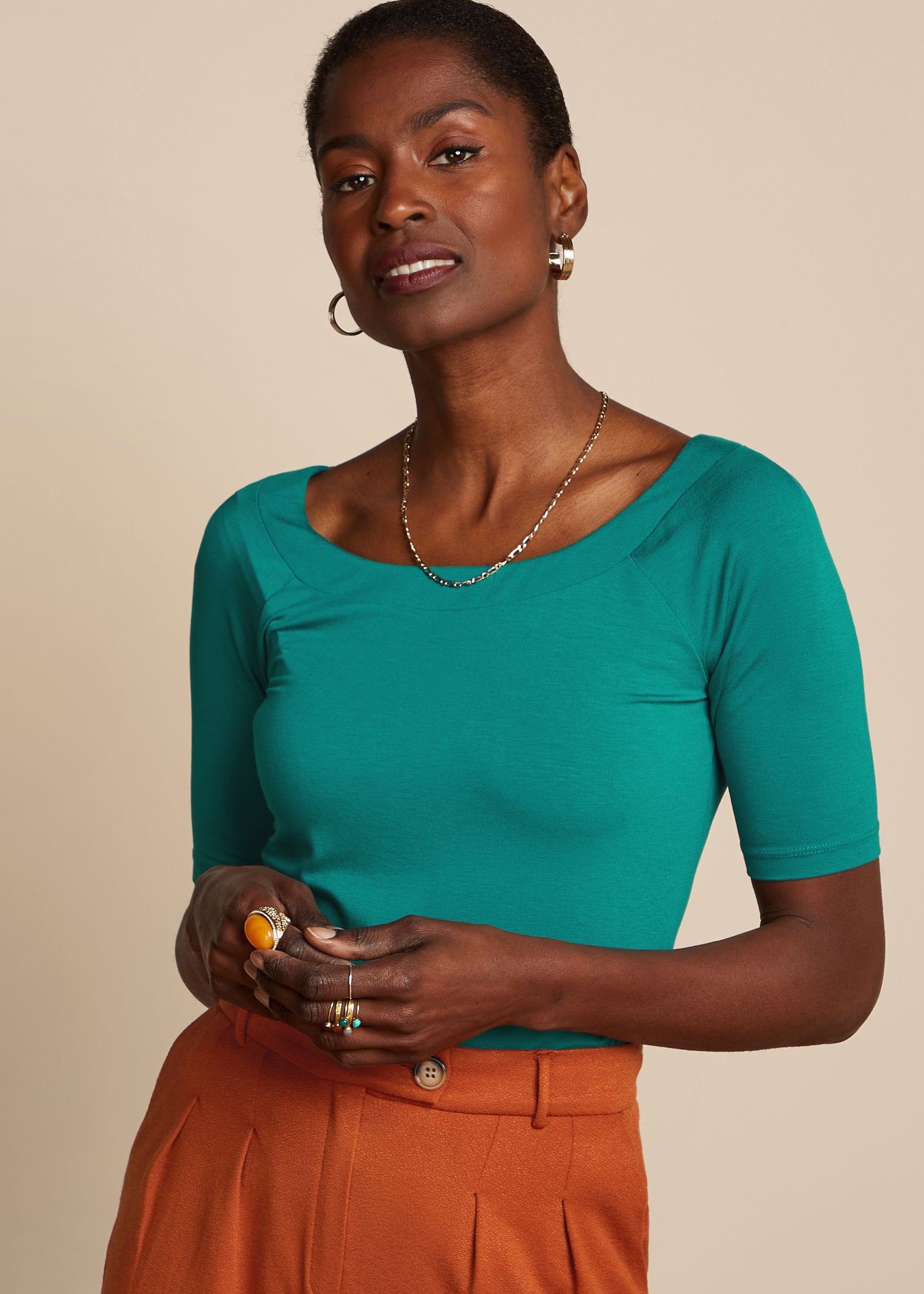 King Louie Sarah Top Ecovero Light Eden Green
