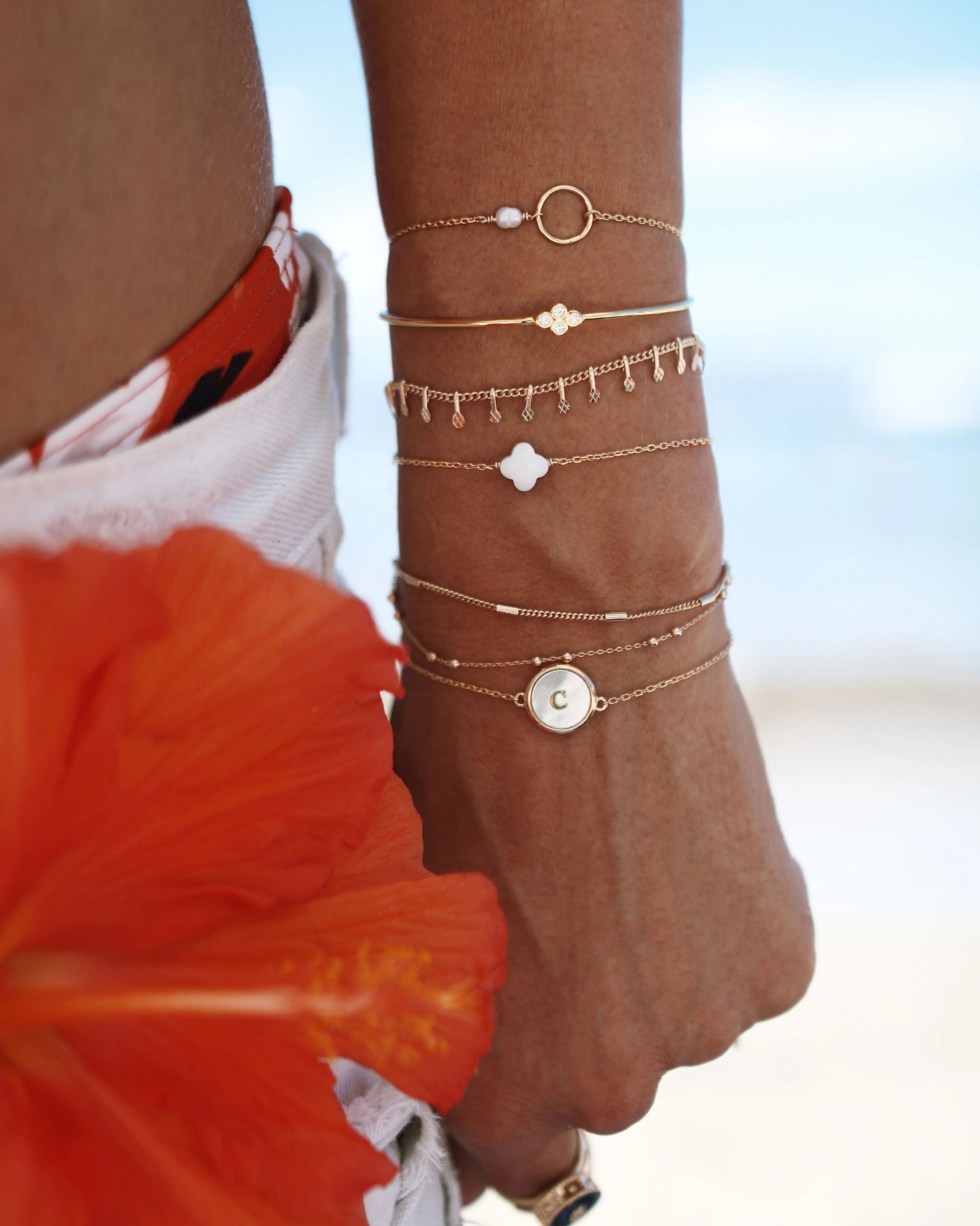 Delphine Bracelet- White