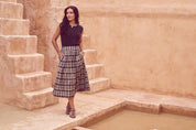 Tangier Plaid Skirt- Green