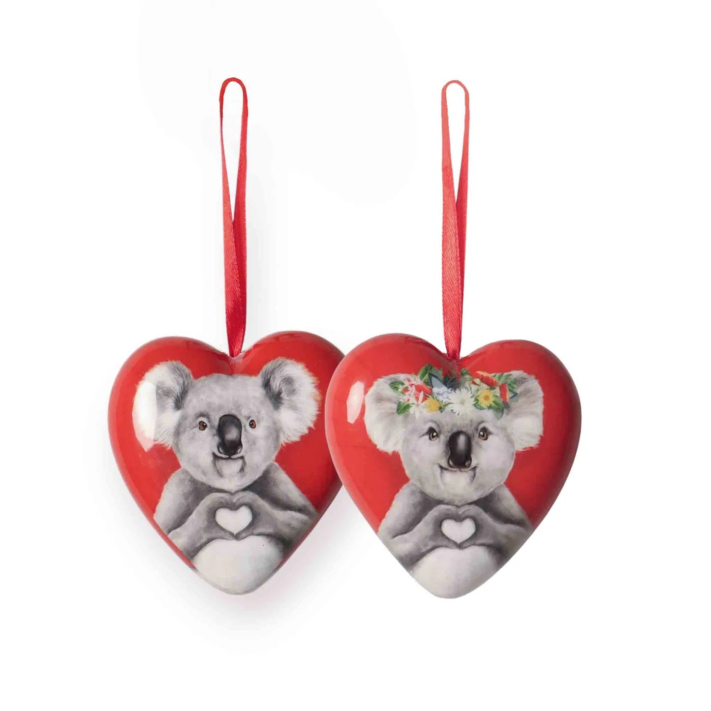 3D Ornament- Heart Koalas