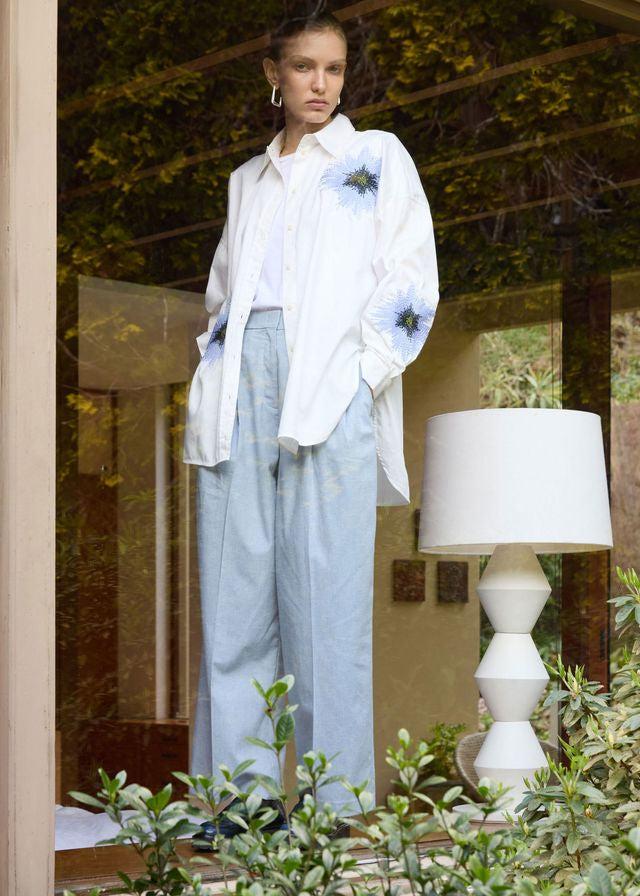 ELK Hanninn Cotton Pant in Light Wash