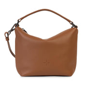 Dusky Robin Addison Crossbody Bag in Pebbled Leather- Tan