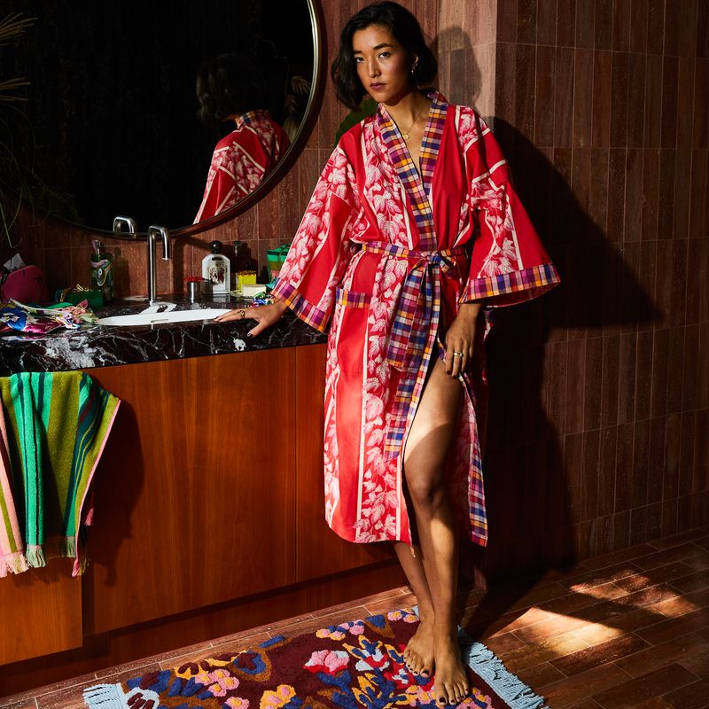 Sage x Calre Agata Cotton Bath Robe