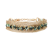 Agathe Bracelet- Green & Gold