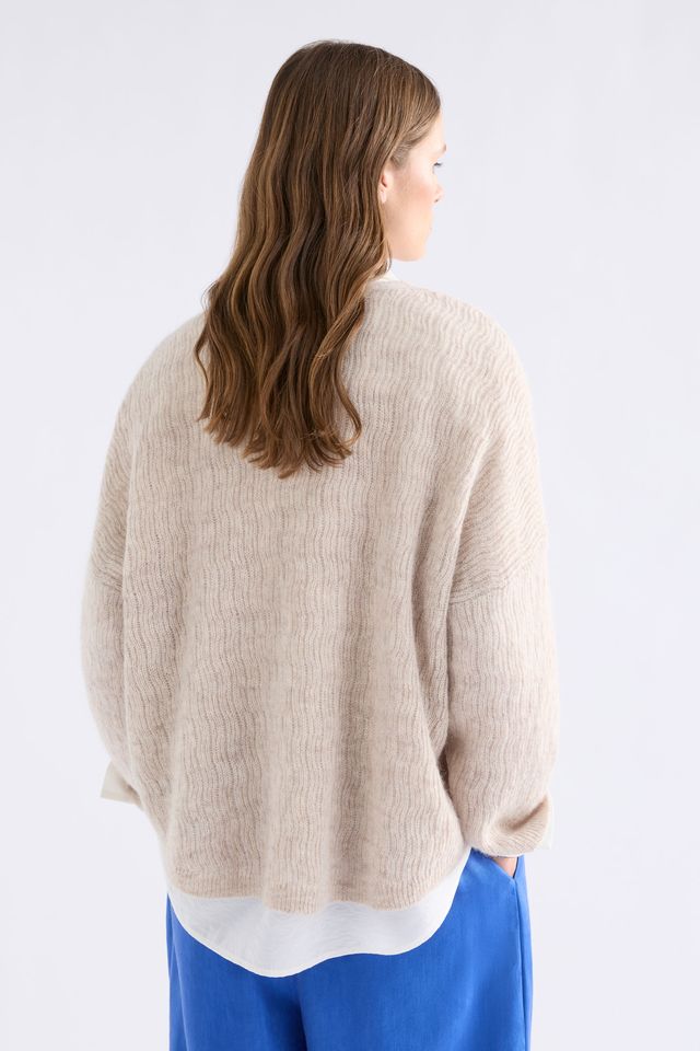 Agna Pattern Sweater- Ecru