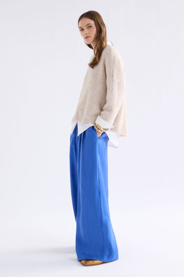 Agna Pattern Sweater- Ecru