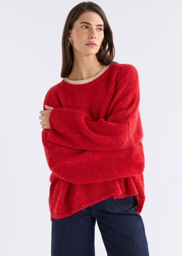 ELK the Label Agna Luna Sweater in Flame Red