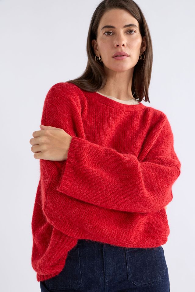 Agna Luna Sweater- Flame Red
