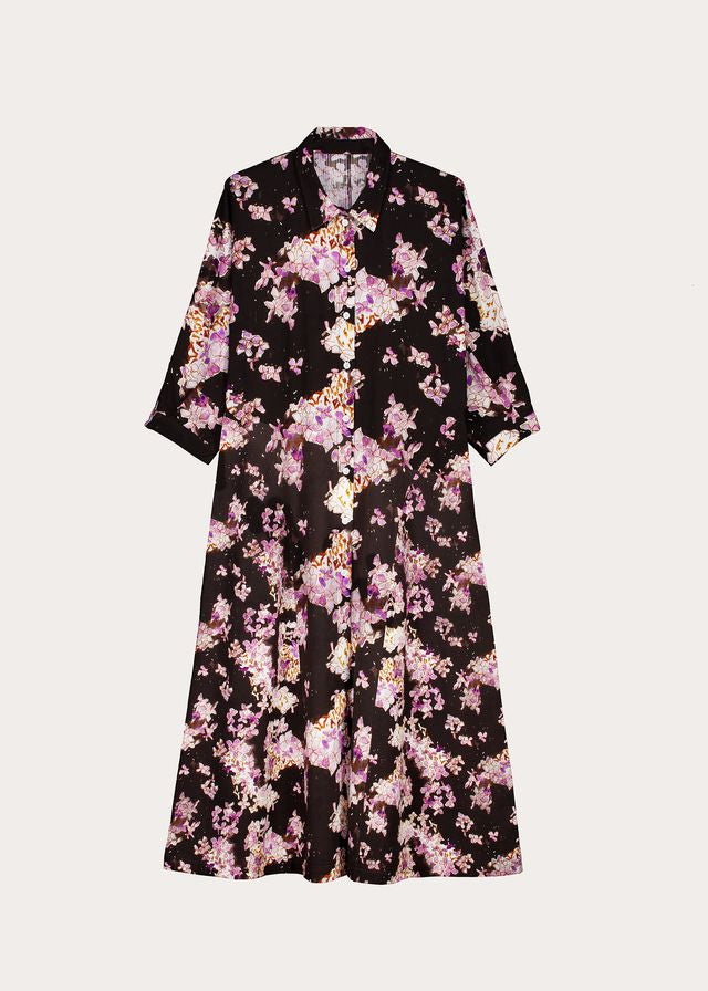 Nancybird Alba Shirt Dress- Hydrangea Pink
