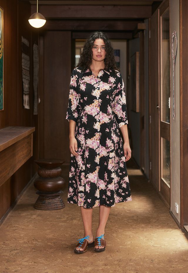 Alba Shirt Dress- Hydrangea Pink