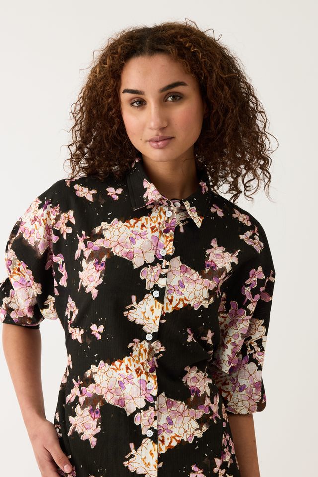 Alba Shirt Dress- Hydrangea Pink
