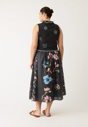 Alma Yorke Skirt- Watercolour Charcoal