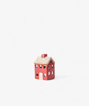 French Country Alsace Petite Tealight Chalet Red Cream