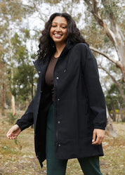 Amble Outdoors Refuge Waterproof Jacket in Black