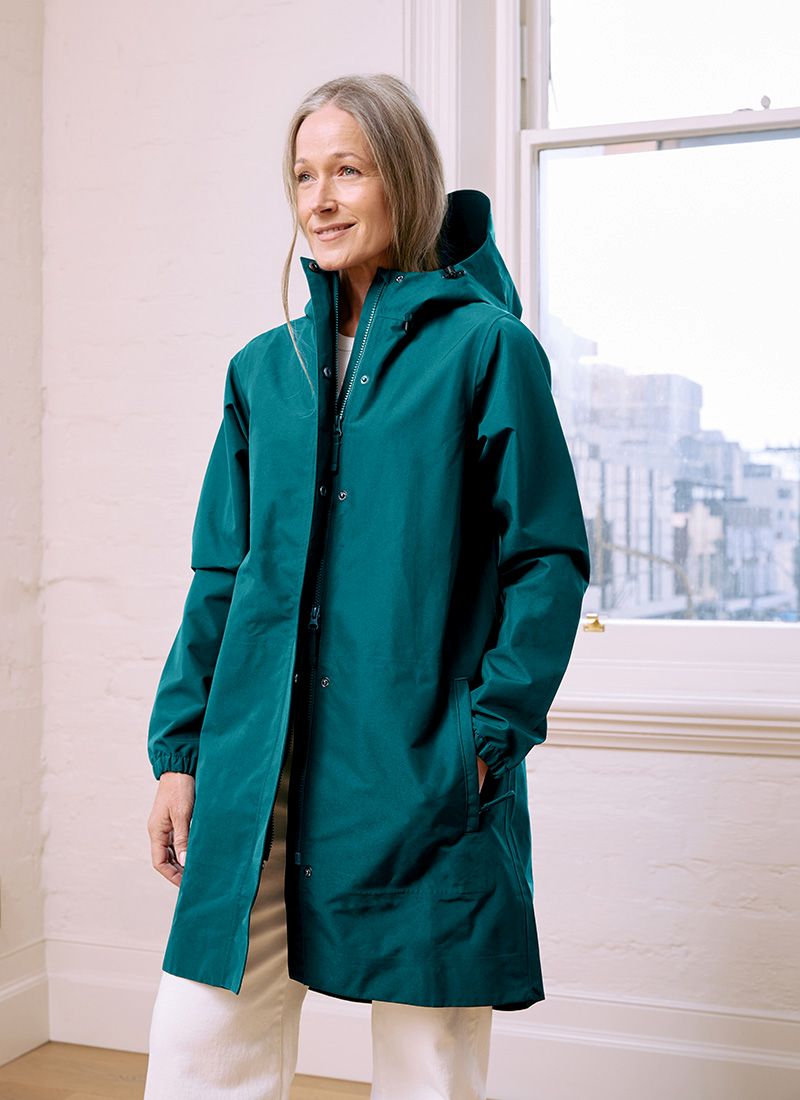 Amble Outdoors Refuge Waterproof Jacket in Lagoon