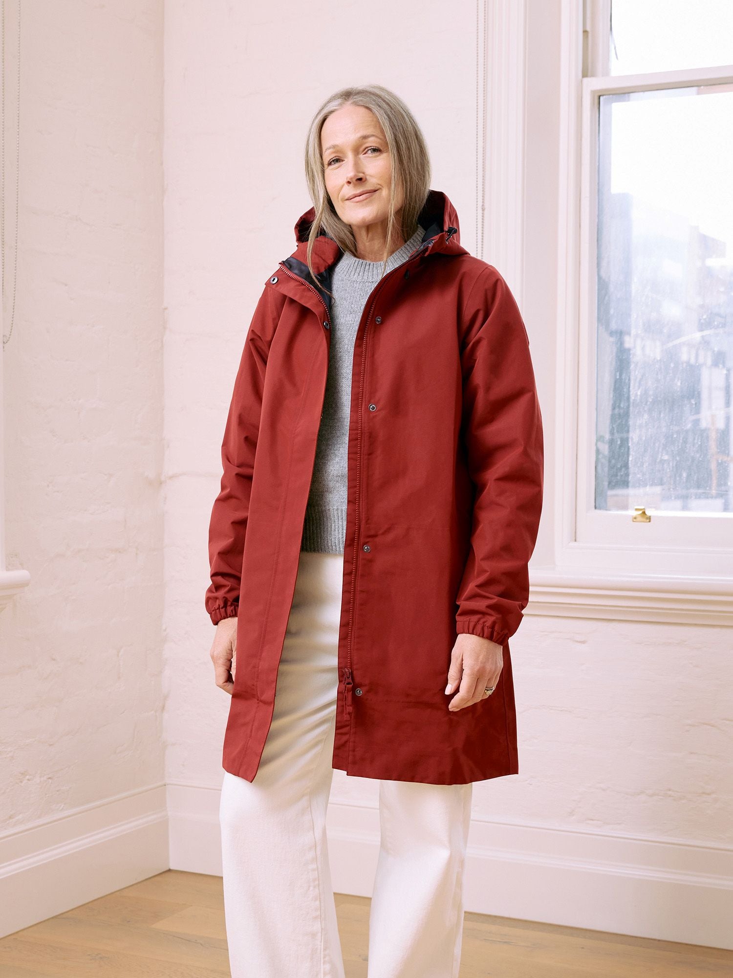 Amble Outdoors Refuge Waterproof Jacket in Waratah