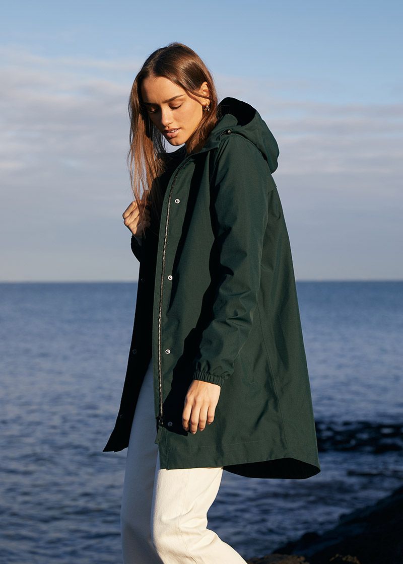 Amble Outdoors Refuge Waterproof Jacket in Eucalyptus