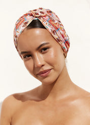 Louvelle Amelie Shower Cap in Papaya Postcard print