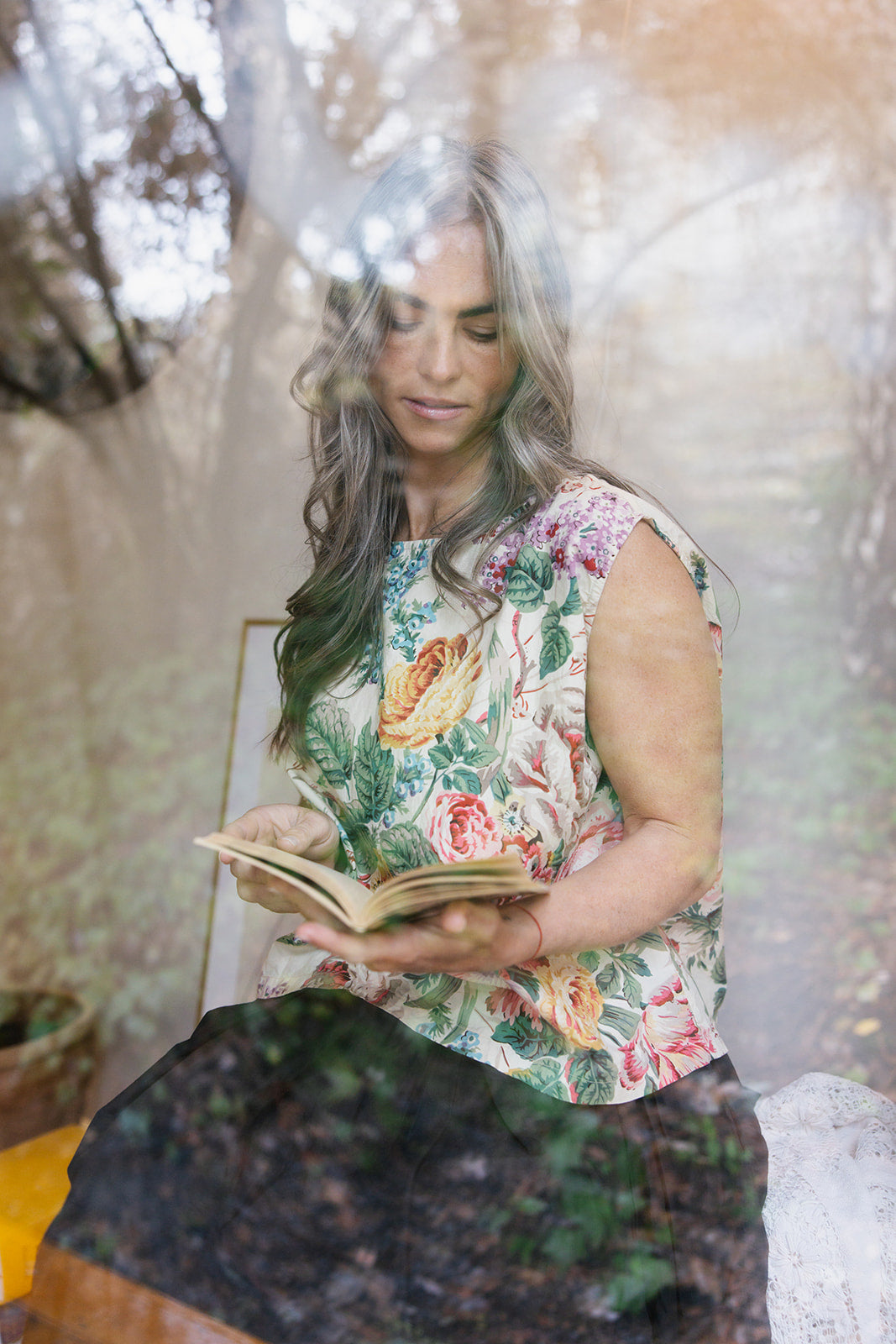 Anna Top-Cotton Poplin-Bouquet Print