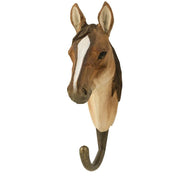 Wildlife Garden Wooden Carved Arab Horse Hook