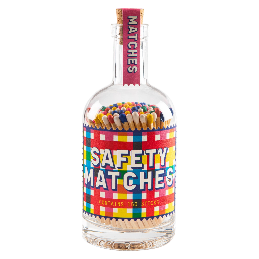 Archivist Gallery Safety Match Bottle in Gingham Print