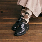 Yahae Cotton Alpaca Argyle Socks in White