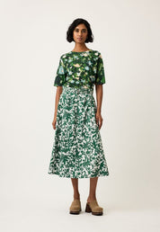 Nancybird Aries Skirt in Parsley Print