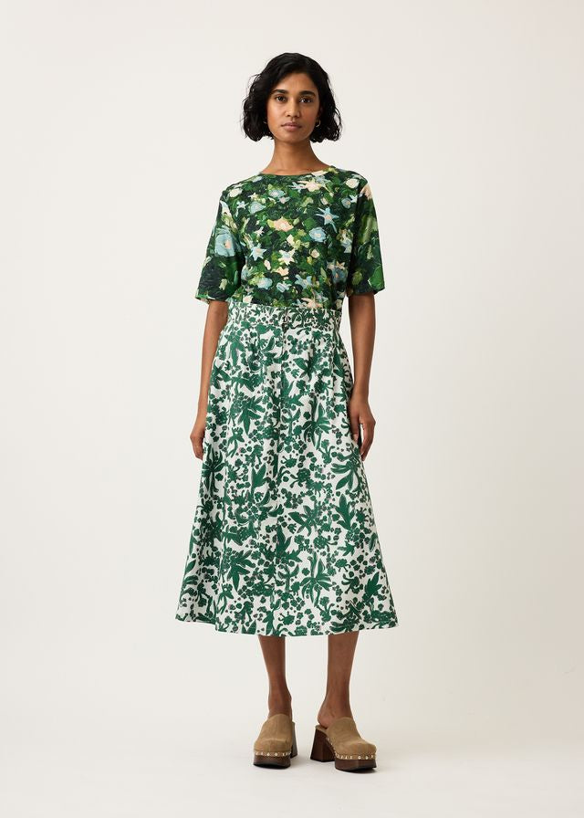 Nancybird Aries Skirt in Parsley Print