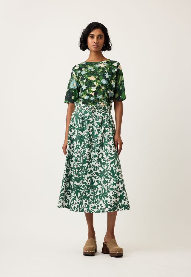 Nancybird Aries Skirt in Parsley Print