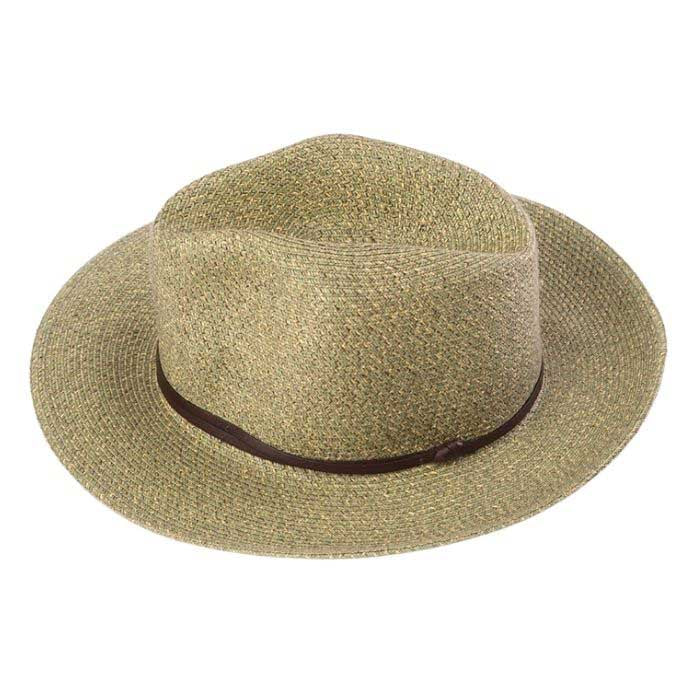 Borsalino Hat with Leather Strap-Army