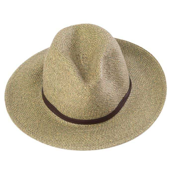 Borsalino Hat with Leather Strap-Army