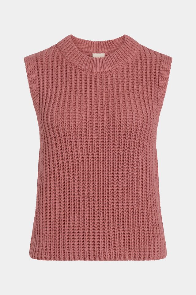 Arp Cotton Vest- Clay Pink