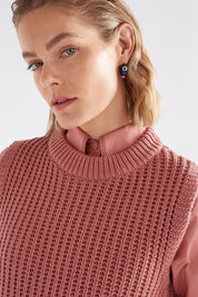 Arp Cotton Vest- Clay Pink