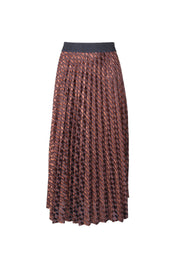 Aura Pleated Skirt- Chocolate