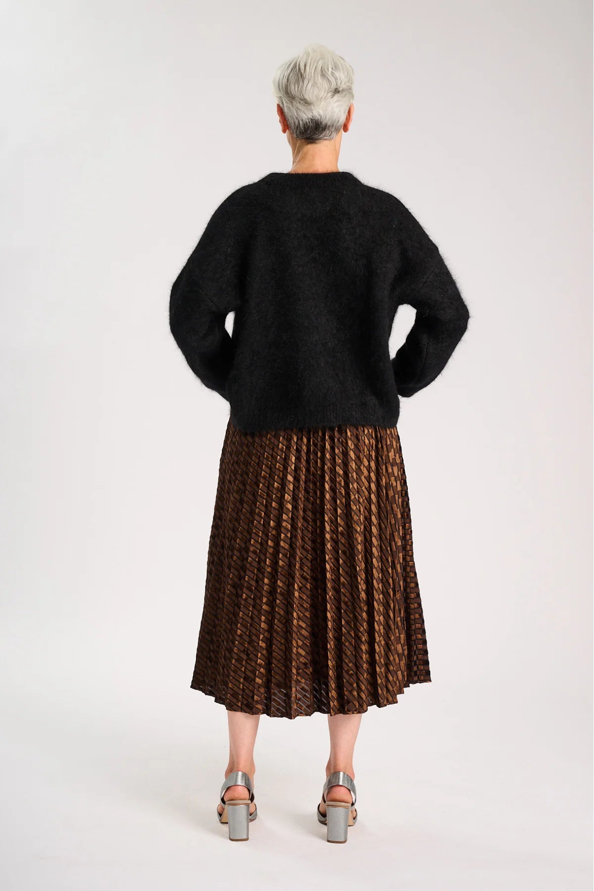 Aura Pleated Skirt- Chocolate