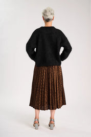 Aura Pleated Skirt- Chocolate