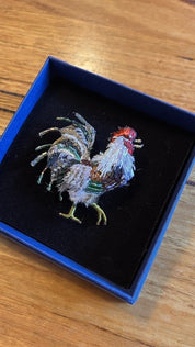Aurora Rooster Brooch