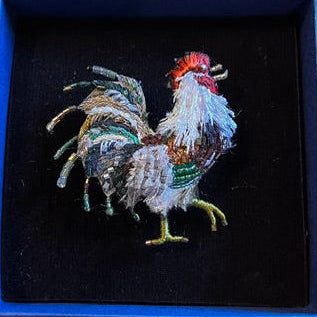 Trovelore Embellished Brooch Pin Aurora Rooster